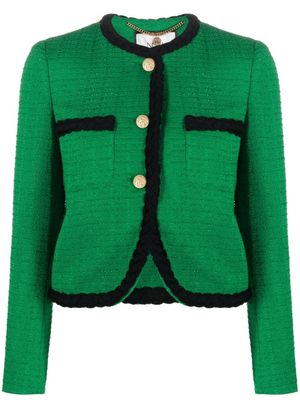 NISSA bouclé cropped jacket - Green