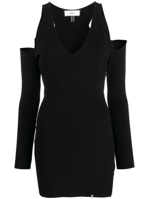 NISSA cold-shoulder mini dress - Black
