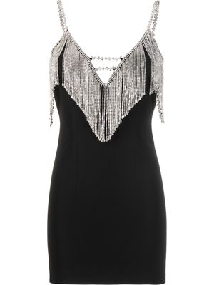 NISSA crystal-embellished mini dress - Black