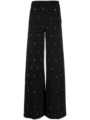 NISSA crystal-embellished palazzo pants - Black