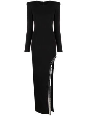 NISSA cut-out sequin maxi dress - Black