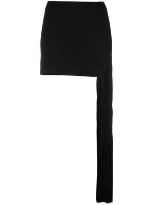 NISSA drape-detail miniskirt - Black