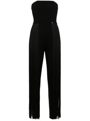 NISSA fringed-waist jumpsuit - Black