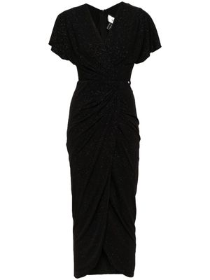 NISSA glitter-effect maxi dress - Black