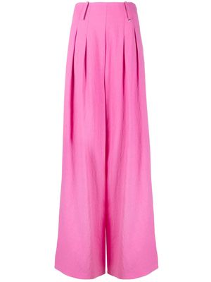 NISSA high-waisted flared trousers - Pink