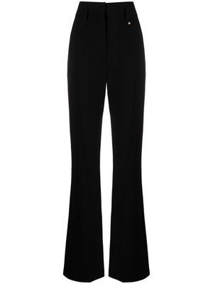 NISSA high-waisted straight-leg trousers - Black