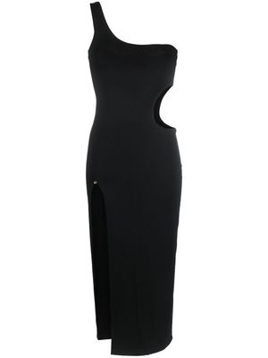 NISSA one-shoulder cut-out midi dress - Black