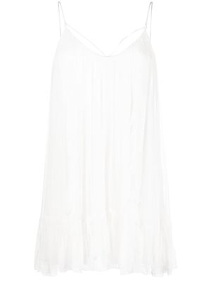 NISSA open-back silk mini dress - White