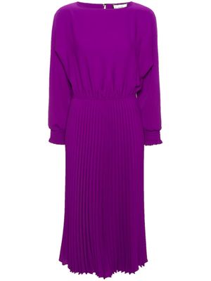 NISSA pleated midi dress - Purple