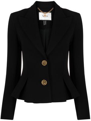 NISSA pleated single-breasted blazer - Black