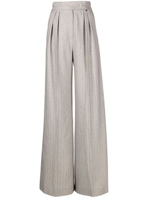 NISSA rhinestoned wide-leg trousers - Grey