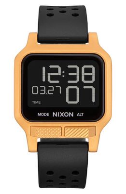 Nixon Heat Digital Rubber Strap Watch in Gold /Black