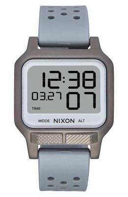 Nixon Heat Digital Rubber Strap Watch in Gunmetal Positive