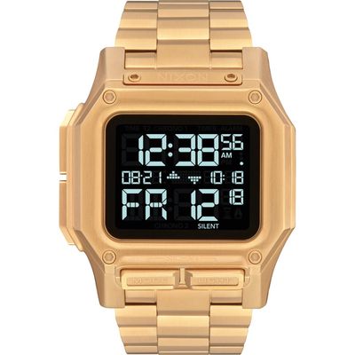 Nixon Regulus Digital Bracelet Watch, 46mm in Gold/Black/Gold 