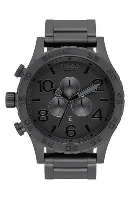 Nixon 'The 51-30 Chrono' Watch, 51mm in Matte Black /Black 