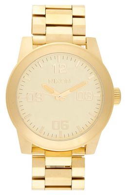 Nixon The Corporal Bracelet Watch, 48mm in Gold 