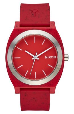 Nixon Time Teller OPP Silicone Strap Watch, 39.5mm in Red 