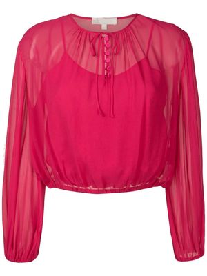 Nk Ada georgette cropped blouse - Pink