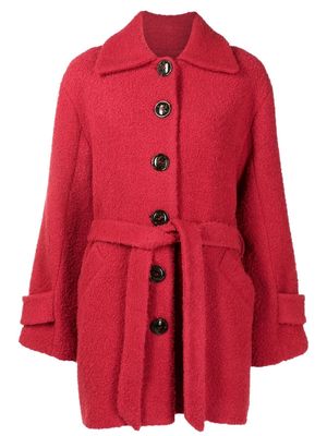 Nk Baez boucle single-breasted coat - Red