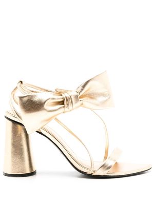 Nk Blair 105mm bow-detail leather sandals - Gold