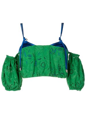 Nk broderie-anglaise bandeau top - Green