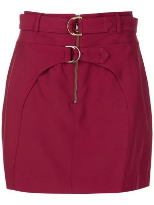 Nk Cleo belted mini skirt - Red