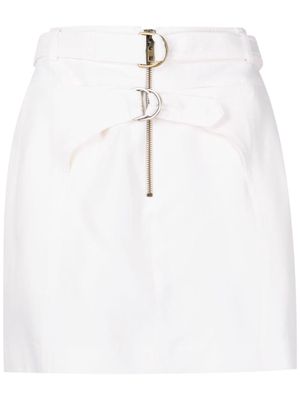Nk Cleo belted mini skirt - White
