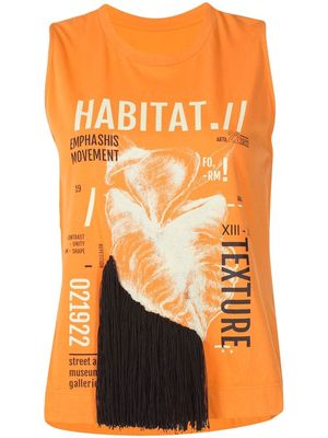 Nk Cloe graphic-print vest - Orange