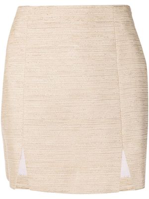 Nk Cora metallic jacquard mini skirt - Neutrals