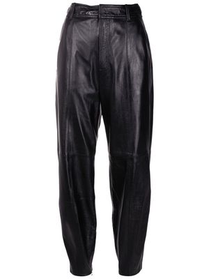 Nk Deb leather tapered trousers - Black