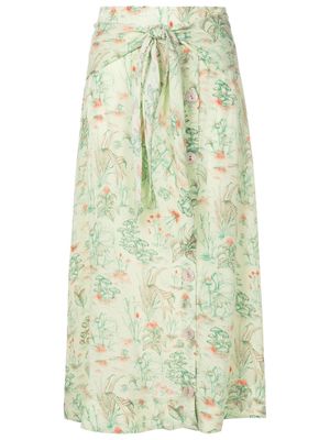 Nk floral midi skirt - Green