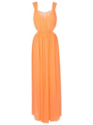 Nk gathered-waist sleeveless gown - Orange