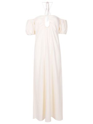 Nk halterneck maxi dress - White