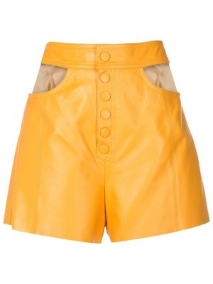 Nk high-rise fitted shorts - Yellow