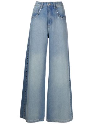 Nk high-waisted wide-leg jeans - Blue