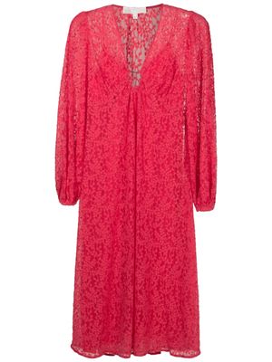 Nk lace-pattern wide-sleeved dress - Pink