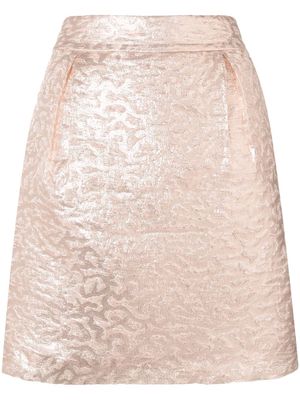 Nk Maria marble-jacquard mini skirt - Metallic