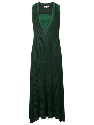 Nk ribbed-knit flared long dress - Green