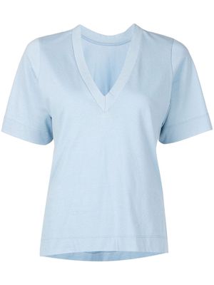 Nk V-neck cotton T-shirt - Blue
