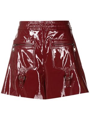 Nk Vicky patent-leather shorts - Red
