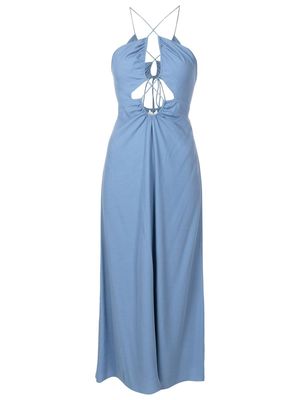 Nk Yasmin cut-out detail long dress - Blue
