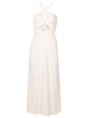 Nk Yasmin cut-out detail long dress - White