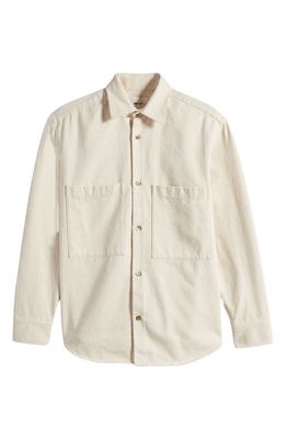 NN07 Freddy 5766 Cotton Twill Button-Up Shirt in Ecru