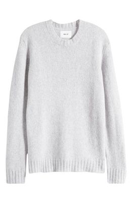 NN07 Lee Crewneck Wool Blend Sweater in Light Grey Melange