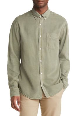 NN07 Levon Slim Fit Button-Down Shirt in Dusty Green