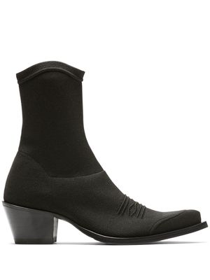 Nº21 10mm knitted Cowboy boots - Black