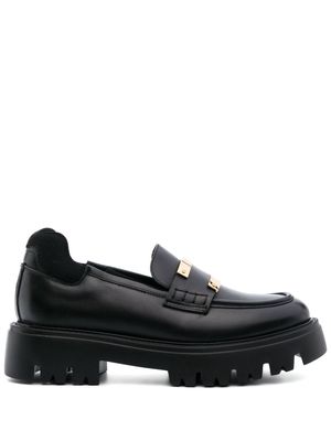 Nº21 45mm logo-plaque chunky-sole loafers - Black
