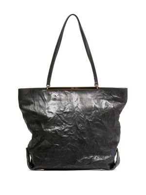 Nº21 Barrete crinkled-finish tote bag - Black