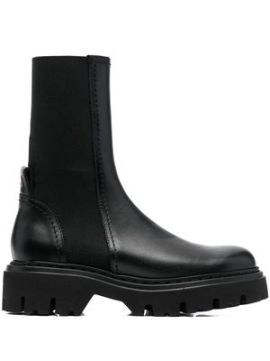 Nº21 branded heel counter combat boots - Black