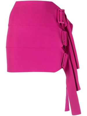 Nº21 buckled cut-out mini skirt - Pink